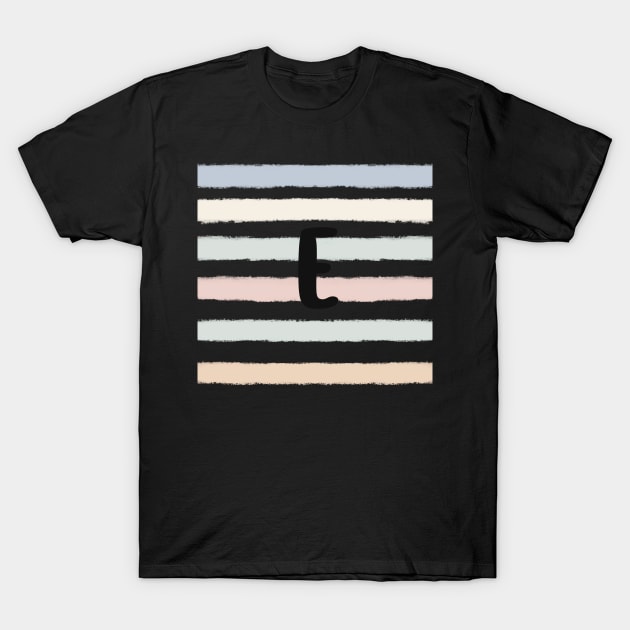 Letter E T-Shirt by Holailustra